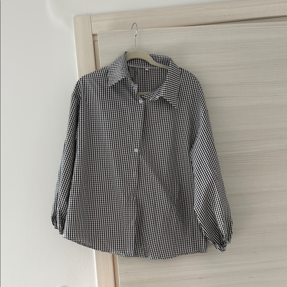 Black and White Checkered Shirt